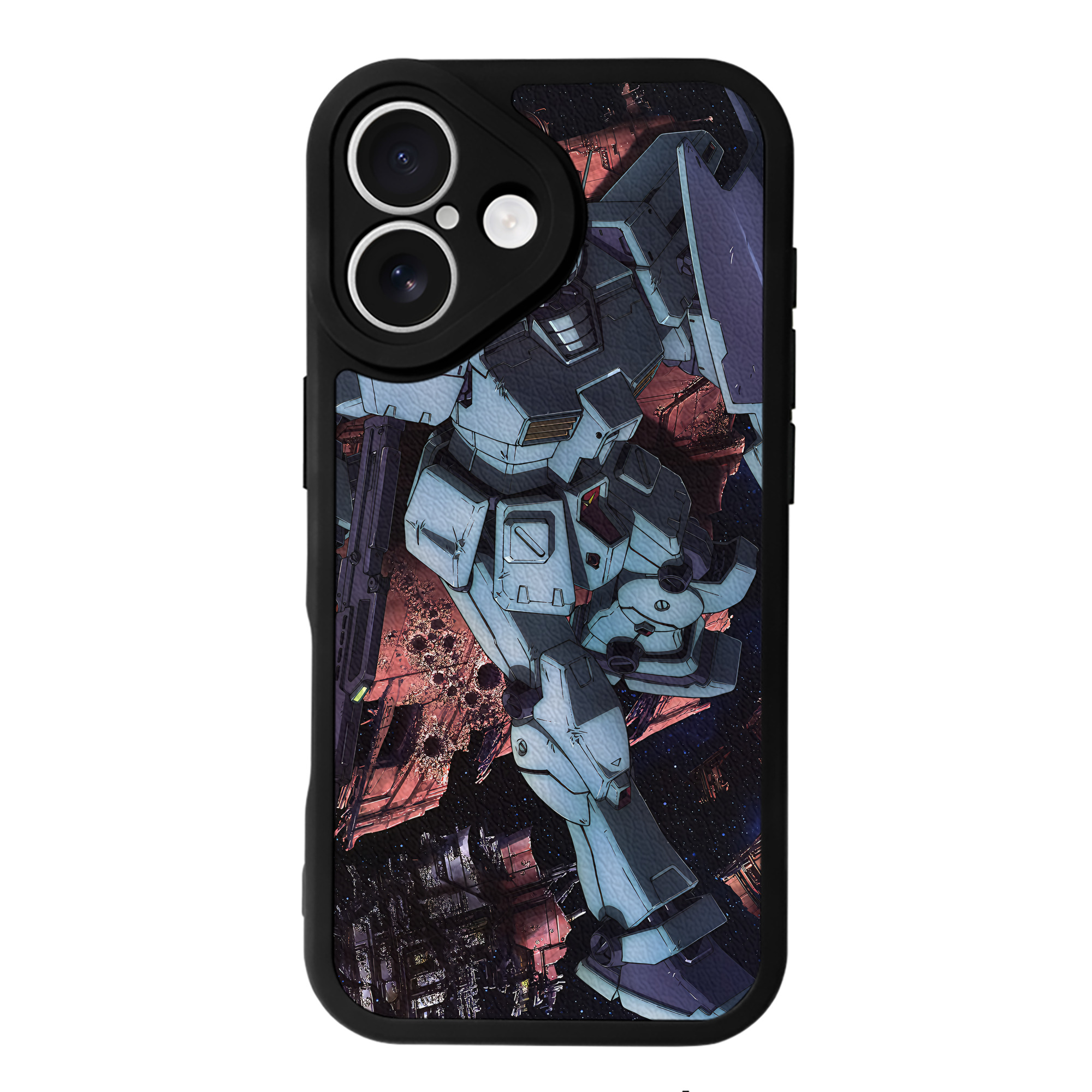 （画像用） 機動戦士ガンダム Mobile Suit Gundam 【iPhone 16シリーズ対応】シリコンスマホケース（レザー調） 材質：シリコン